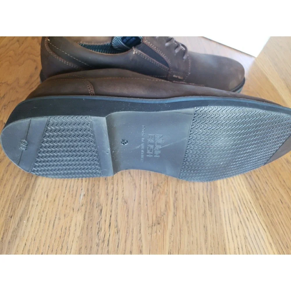 Nunn Bush  Barclay Plain Toe Oxford Brown Leather Gel Insole Shoe Sz 9‎ M NWB